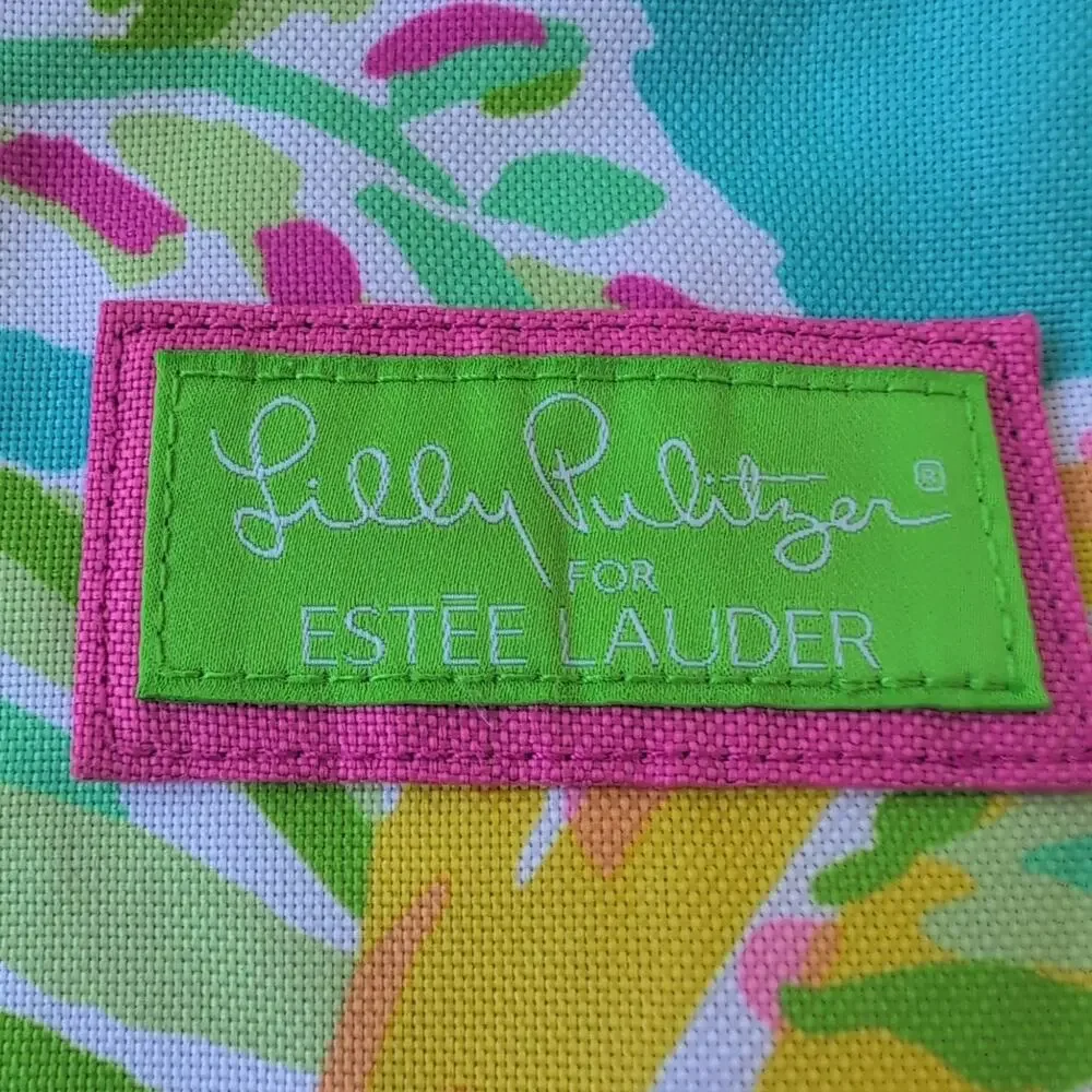 Lilly Pulitzer for Estee Lauder Colorful Shopping Tote Carryall Beach Bag